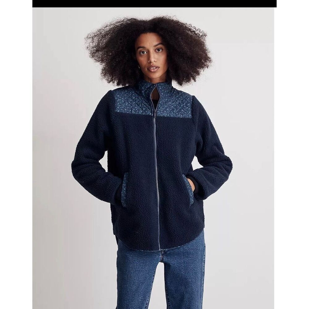 MADEWELL (Re)Sourced Sherpa Zip Front Jacket-S